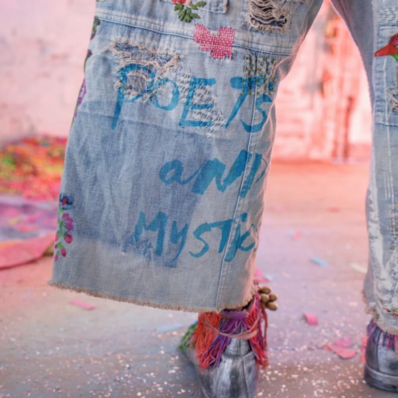 🐞NWT MAGNOLIA PEARL Peonies Dani Blues Denims🐞 - Picture 7 of 9